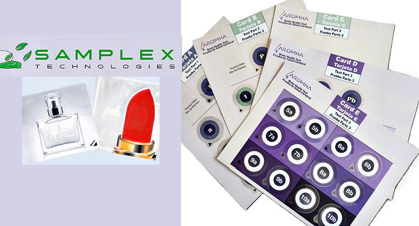 Samplex Technologies samplers and Aromha's at-home brain health test.